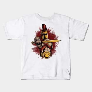 Gold Red knight Kids T-Shirt